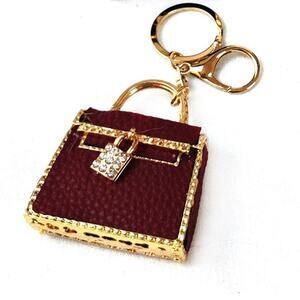 Red Tote Key Ring Bag Charm